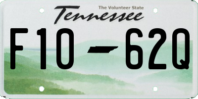 TN license plate F1062Q