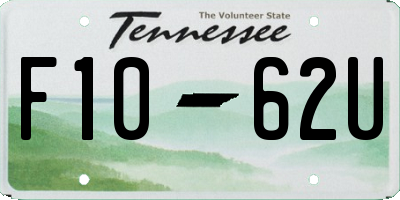 TN license plate F1062U