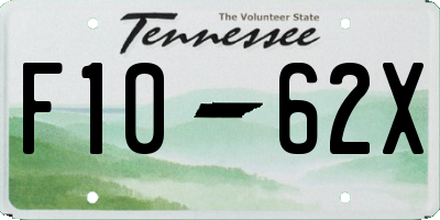 TN license plate F1062X