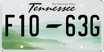 TN license plate F1063G