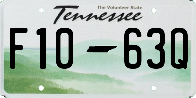 TN license plate F1063Q