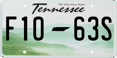 TN license plate F1063S