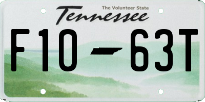 TN license plate F1063T