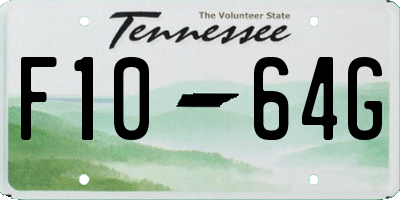 TN license plate F1064G