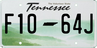 TN license plate F1064J