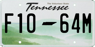 TN license plate F1064M