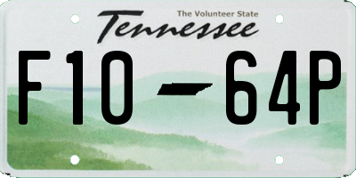 TN license plate F1064P