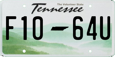 TN license plate F1064U