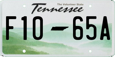 TN license plate F1065A