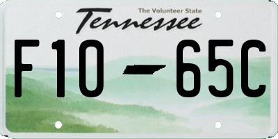TN license plate F1065C