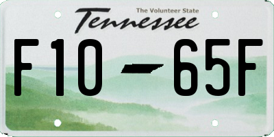 TN license plate F1065F