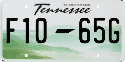 TN license plate F1065G