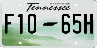 TN license plate F1065H