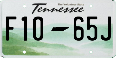 TN license plate F1065J