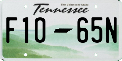 TN license plate F1065N