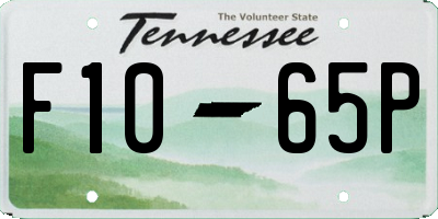 TN license plate F1065P