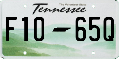 TN license plate F1065Q
