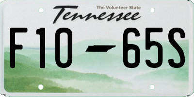 TN license plate F1065S