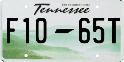 TN license plate F1065T