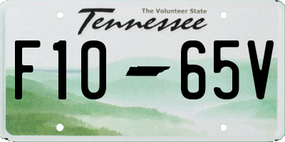 TN license plate F1065V