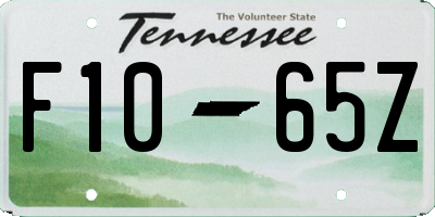 TN license plate F1065Z