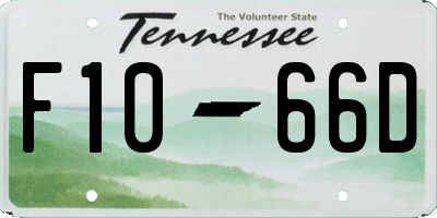 TN license plate F1066D