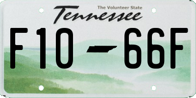 TN license plate F1066F