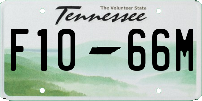 TN license plate F1066M