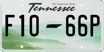 TN license plate F1066P