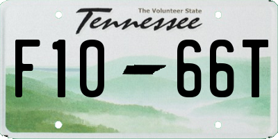 TN license plate F1066T