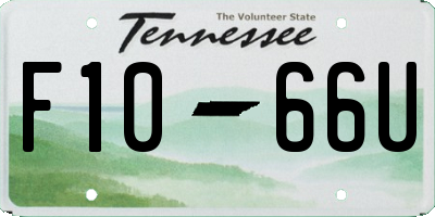 TN license plate F1066U