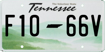 TN license plate F1066V