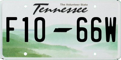 TN license plate F1066W