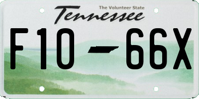 TN license plate F1066X
