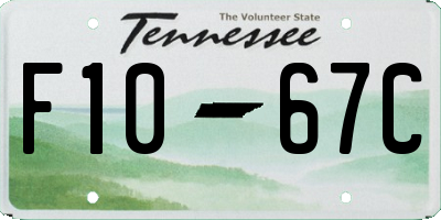 TN license plate F1067C