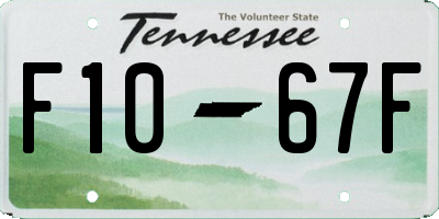 TN license plate F1067F