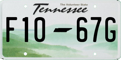 TN license plate F1067G