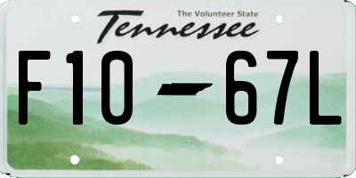 TN license plate F1067L
