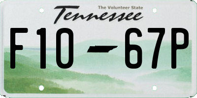 TN license plate F1067P