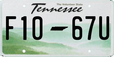 TN license plate F1067U