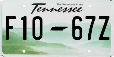 TN license plate F1067Z