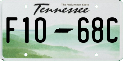 TN license plate F1068C