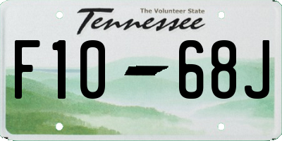 TN license plate F1068J