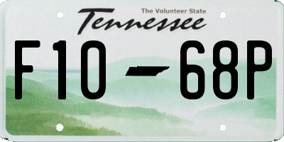 TN license plate F1068P