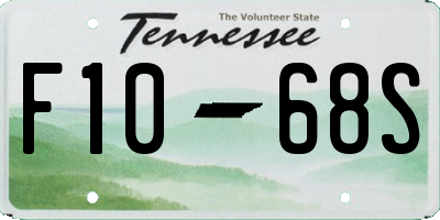 TN license plate F1068S