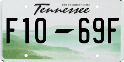TN license plate F1069F