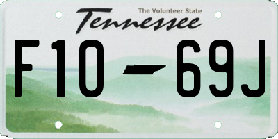 TN license plate F1069J