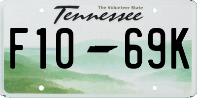 TN license plate F1069K