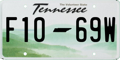 TN license plate F1069W