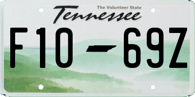 TN license plate F1069Z